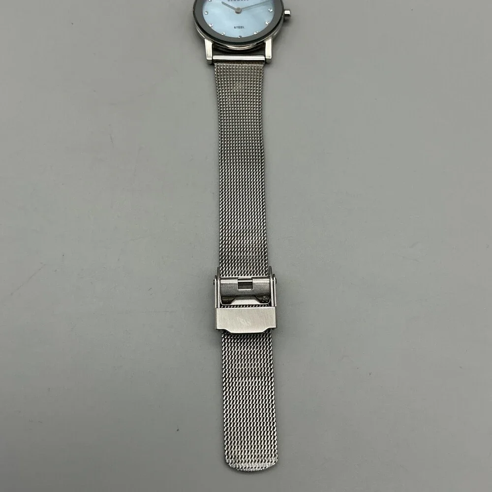 Grenen Womens Watch 27mm MOP Dial Stainless Mesh Band M225SSI New Battery